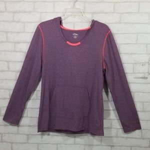 Sport essentials purple pull over hoodie size L